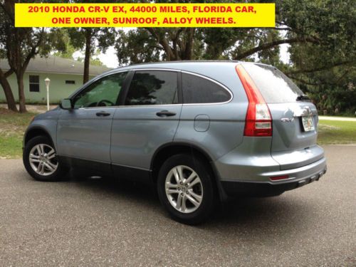 2010 honda cr-v ex sport utility 4-door 2.4l one owner, like new