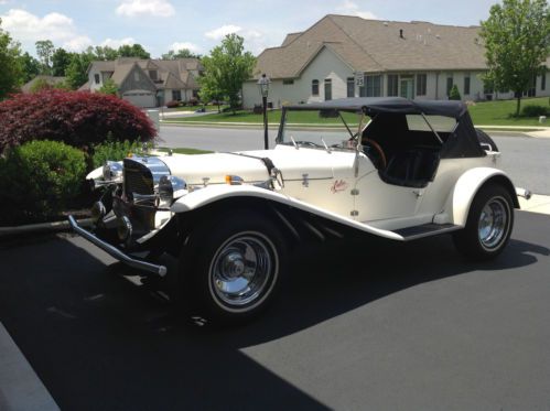 1929 replicar mercedes benz gazelle convertible full bonnet hood tonnea windows!