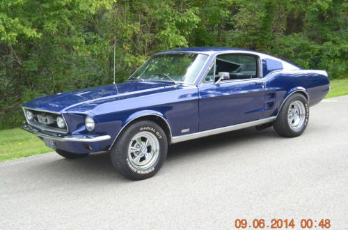 1967 mustang fastback gt real gt built in california 289 sharp midnight blue