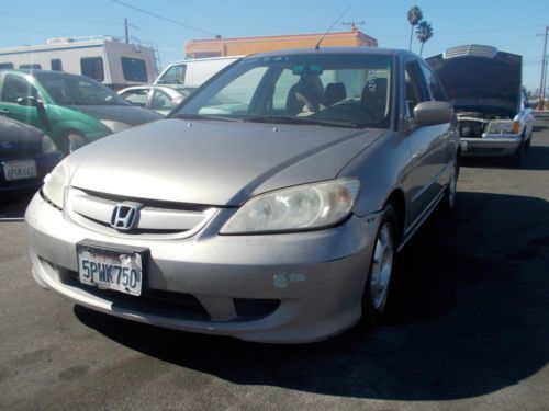 2005 honda civic hybrid sedan 4-door 1.3l no reserve