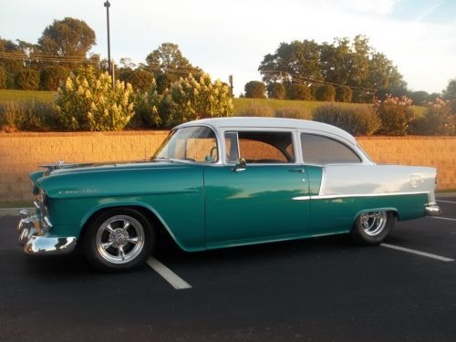 1955 Chevy Chevrolet 2 door sedan hot rod mini tubbed 383 stroker muncie 4 speed, image 3
