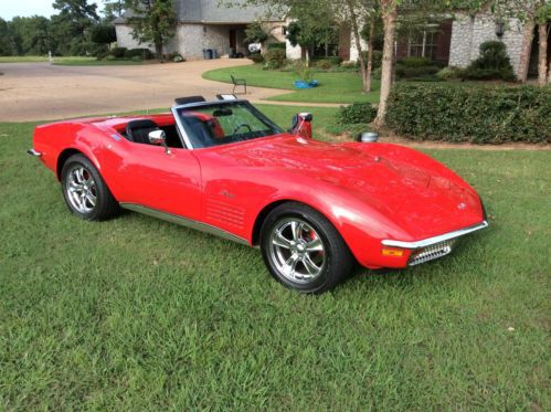 1972 corvette convertible red with black top