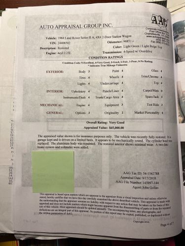 1964 Land Rover 88 Series IIA, US $45,000.00, image 35