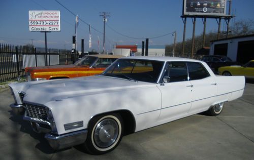 1967 cadillac sedan de ville-rare-no reserve!  black plate ca. rust free loaded