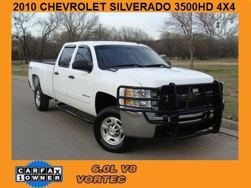 2010 chevrolet silverado 3500hd crew cab 4x4 6-speed automatic tx one owner