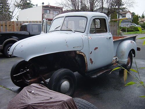 1952 gmc chevy truck 5 window 1/2 ton complete and original