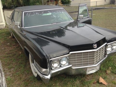 1969 black cadillac limousine