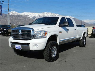 Mega cab laramie 4x4 custom longbed lift tires wheels cummins diesel leather