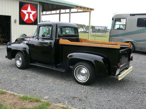 1956 ford f-100 truck excellent condition,black, 6 cylinder, 3 speed on column