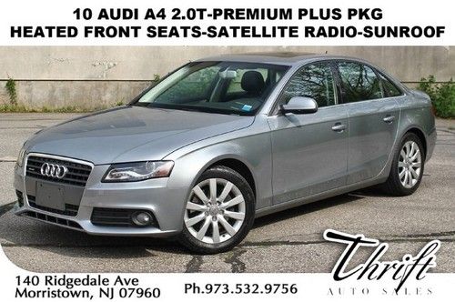 10 audi a4 2.0t-58k-premium plus pkg-heated front seats-satellite radio-sunroof