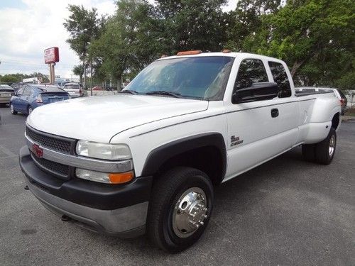 2001 silverado ext-cab dually 4x4~duramax diesel~rear dvd~runs and looks great