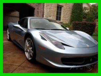 2010 ferrari 458 italia 4.5l v8 coupe premium f1 leather sport gray ipod