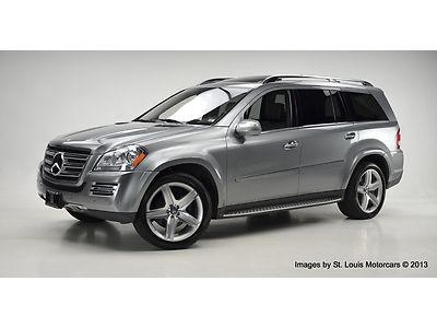 2010 mercedes-benz gl550 4-matic palladium silver black 1-owner  66k miles a1!