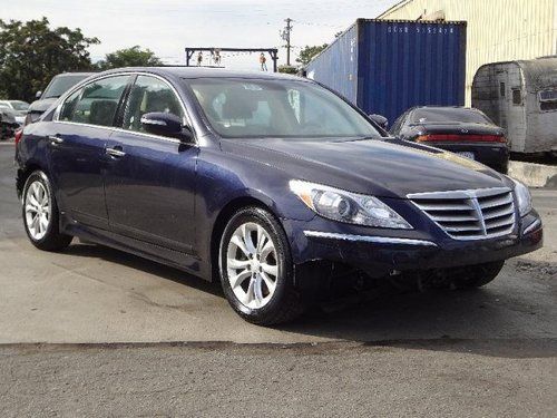 2012 hyundai genesis 3.8l sedan damaged salvage runs! cooling good low miles!!