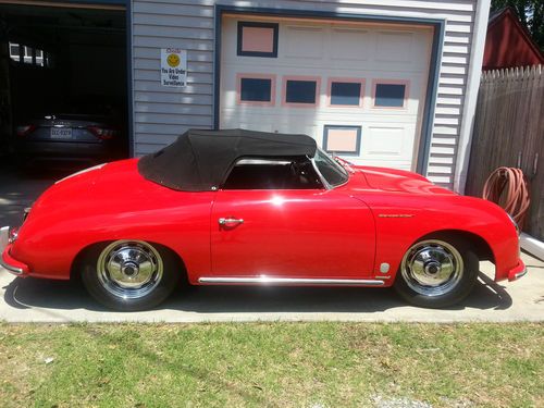 356 speedster cabriolet replica on 1979 porsche-very nice-red w/ black