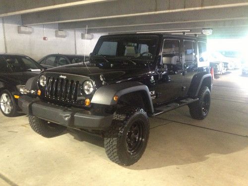 Wrangler 4 door lifted 3 piece hardtop 4wd touchscreen oversized wheels &amp;tires