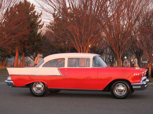 1957 chevrolet 150 2-dr sedan 327 v8 4-speed nice classic hot rod wow no reserve