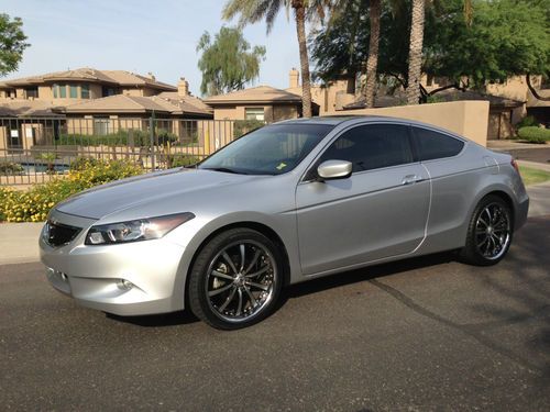 2009 honda accord ex-l coupe 3.5l v6 w/nav, leather, traction, lexani wheels