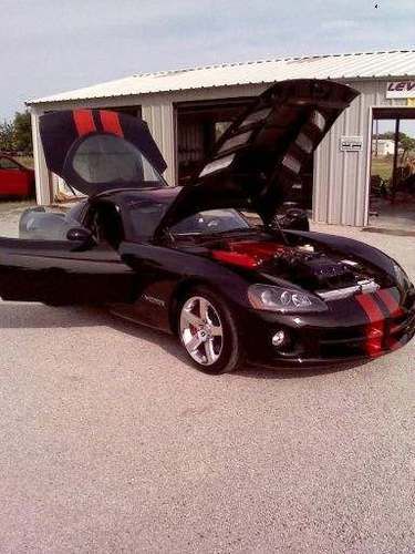 2008 dodge viper  supercar black w tangeriene kandy racing stripes only 4k miles