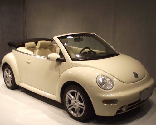 2004 04 volkswagen new beetle convertible gls turbo auto fwd 88k miles white vw!