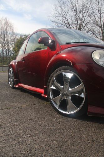 Custom 1998 volkswagen beetle 20" rims, air ride, body kit, marble paint, stereo