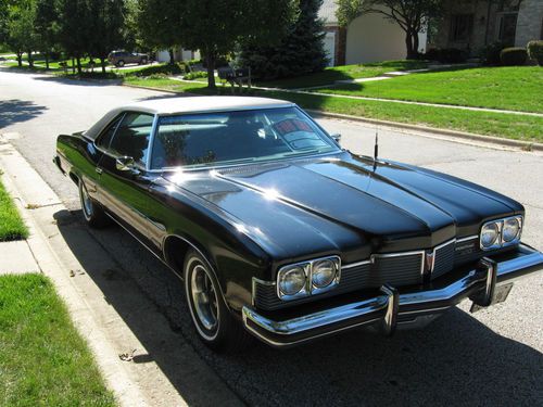 1973 pontiac catalina - black 2-door vinyl hardtop - all original - 6.6l v-8