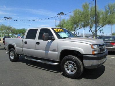 2005 4x4 4wd silver turbo diesel 6.6l v8 crew cab pickup truck