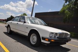 1989 jaguar xj6 1 owner clean autocheck low miles vander plas  red leather