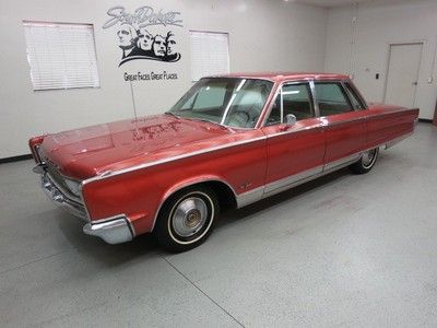 1966 chrysler "new yorker" 4 dr. sdn "fresh" scorch red w/ 440 v-8,"cold" a/c !!