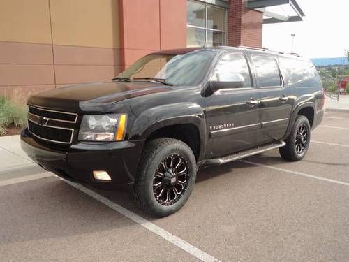 2008 suburban ltz z71 level kit new wheels &amp; tires  black on black bad credit