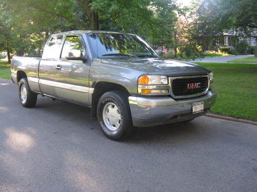 2001 gmc sierra 1500 sle extended cab pickup 4-door 5.3l   no reserve