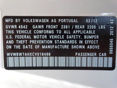 2012 Volkswagen Eos Komfort Hardtop Convertible One Owner only 17k miles, image 19