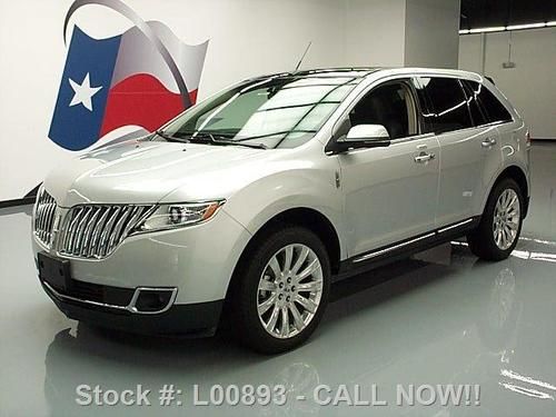 2012 lincoln mkx elite pano roof nav  rear cam 20's 27k texas direct auto