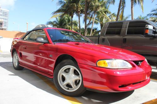 1994 mustang gt convertible laser red very nice original