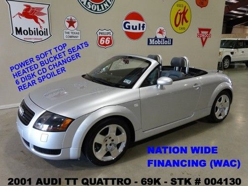 2001 tt conv,quattro,turbo,6 speed trans,htd lth,bose,17in whls,69k,we finance!!