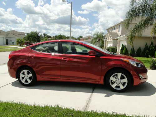 2012 hyundai elantra gls 1.8l red sedan 4dr **** preferred package ****