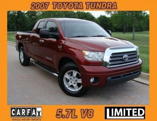 2007 toyota tundra double cab 5.7l limited leather heated seats one owner carfax
