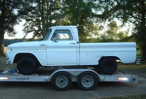 1965 chevrolet c10 swb fleetside pickup truck fixer-upper-v8- big back glass