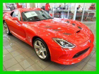 2013 srt viper new adrenaline red black leather v10 rattler polished wheels