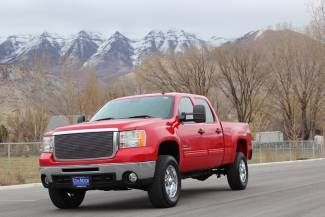 2008 gmc sierra 2500 crewcab 4x4 6.6l duramax diesel sle2 leather benchseat red