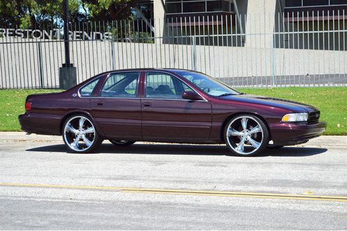 1996 impala ss dark cherry metallic
