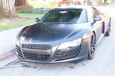 2009 audi r8 r-tronic coupe, matt black/blk, carbon,srv