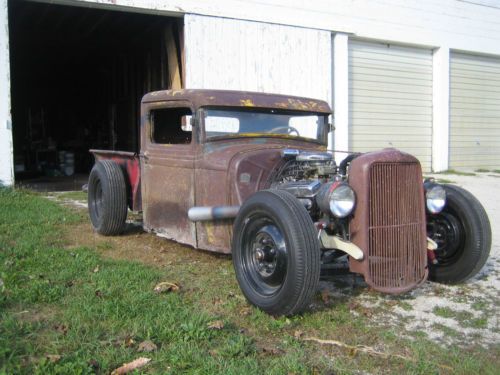 1933 ford truck hot rod rat must see! dollar starting bid! 4 speed. bleed frame