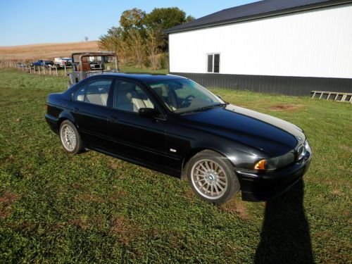 2002 bmw 540i - no reserve - mechanic special - super nice condiion - black/tan