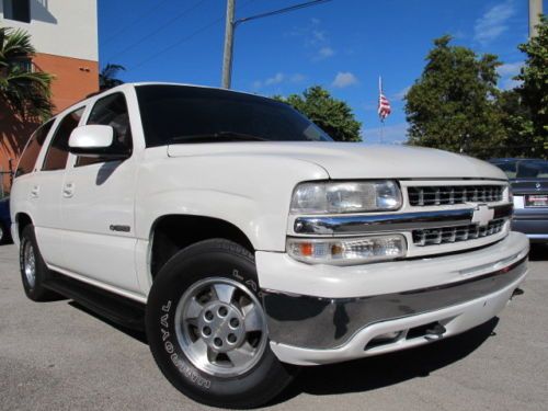 5.3l chevy tahoe leather 3rd row seat v8 4x4 suv no reserve carfax certified