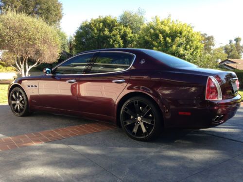 2007 maserati quattroporte sports gt - bordeaux w/ black 20&#034; rims on pirellis