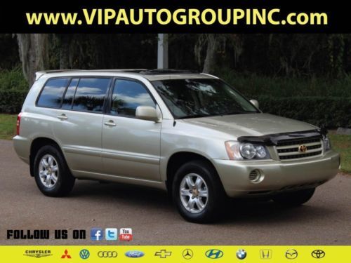 2002 toyota highlander limted fl suv leadet no accidents ex. clean no rust