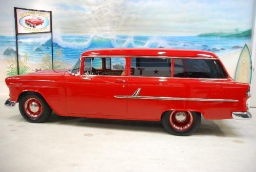 55 chevy 2 dr wagon &#034; loaded show piece &#034; must see !