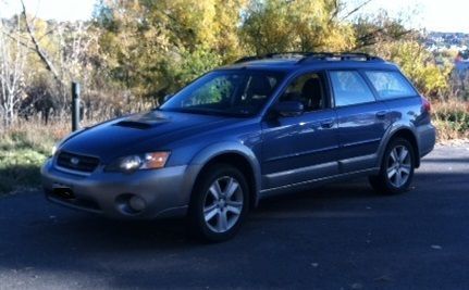 2005 subaru outback turbo blue