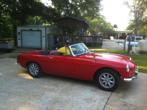 Red with black interior convertible completely restored